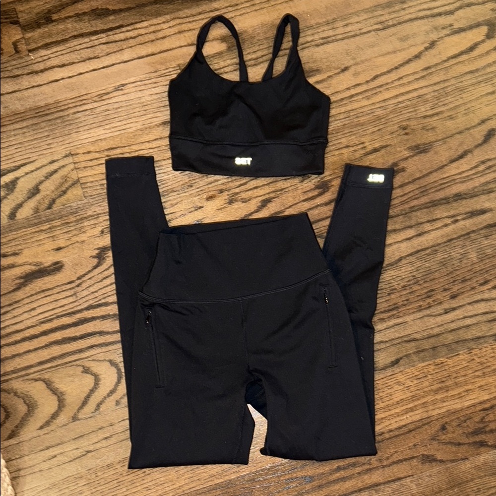 SET Active Midnight Black Workout Set